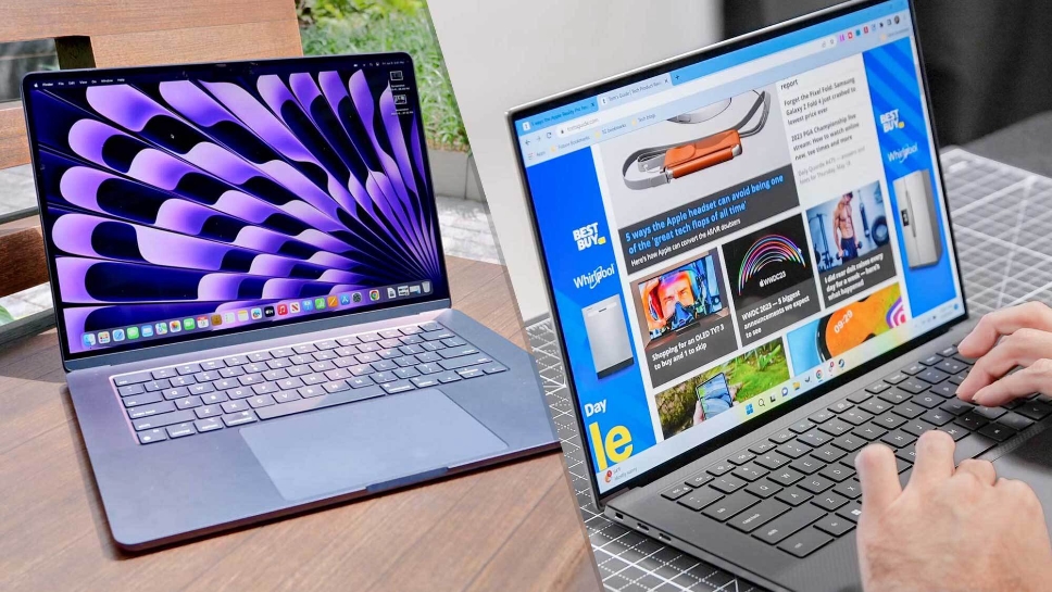 مقایسه عملکرد لپ تاپ دل XPS 15 و مک بوک Air 15