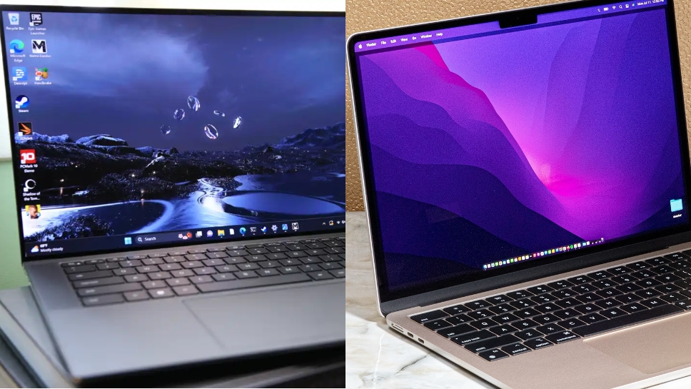 مقایسه لپ تاپ دل XPS 15 2023 با مک بوک Air 15 از نظر نمایشگر